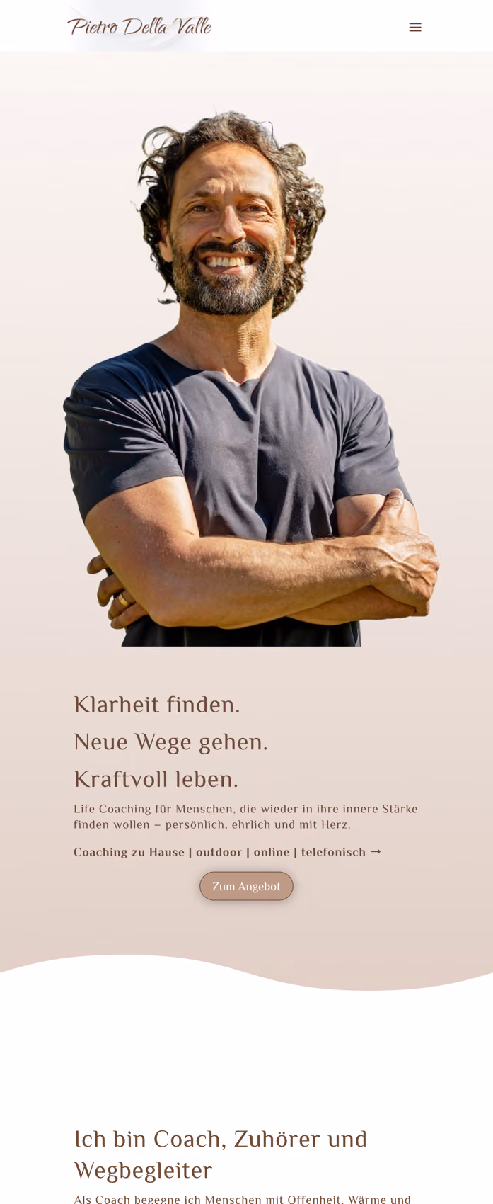 Lifecoaching Della Valle – Tablet-Ansicht
